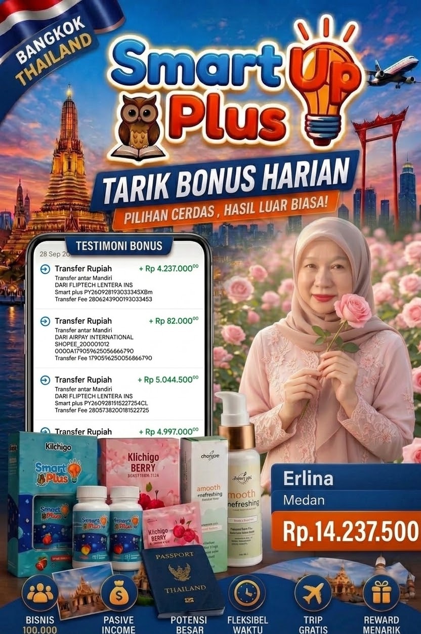 Testimoni Tarik Bonus Harian SmartPlus - Erlina (Medan) Rp 14.237.500