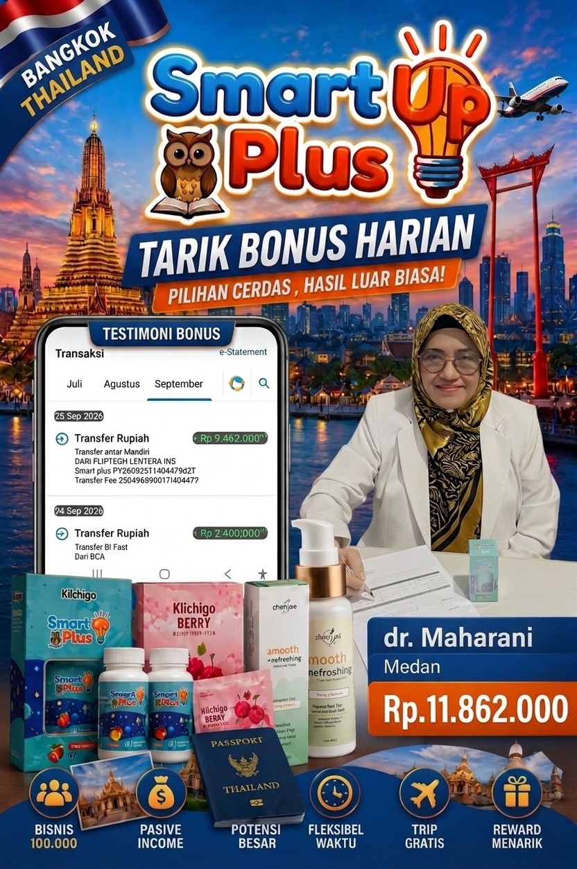 Testimoni Tarik Bonus Harian SmartPlus - dr. Maharani (Medan) Rp 11.862.000